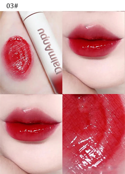 Cute Bear Liquid Lip Gloss Waterproof Non-stick Long Lasting Mirror Water Lip Glaze Lipstick Lip Gloss Beauty Cosmetic Makeup