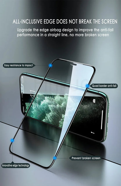 Full Cover Protective Glass On The For iPhone 11 12 13 Pro XS Max XR X Screen Protector For iPhone 7 6 8 Plus 11 Tempered Glass