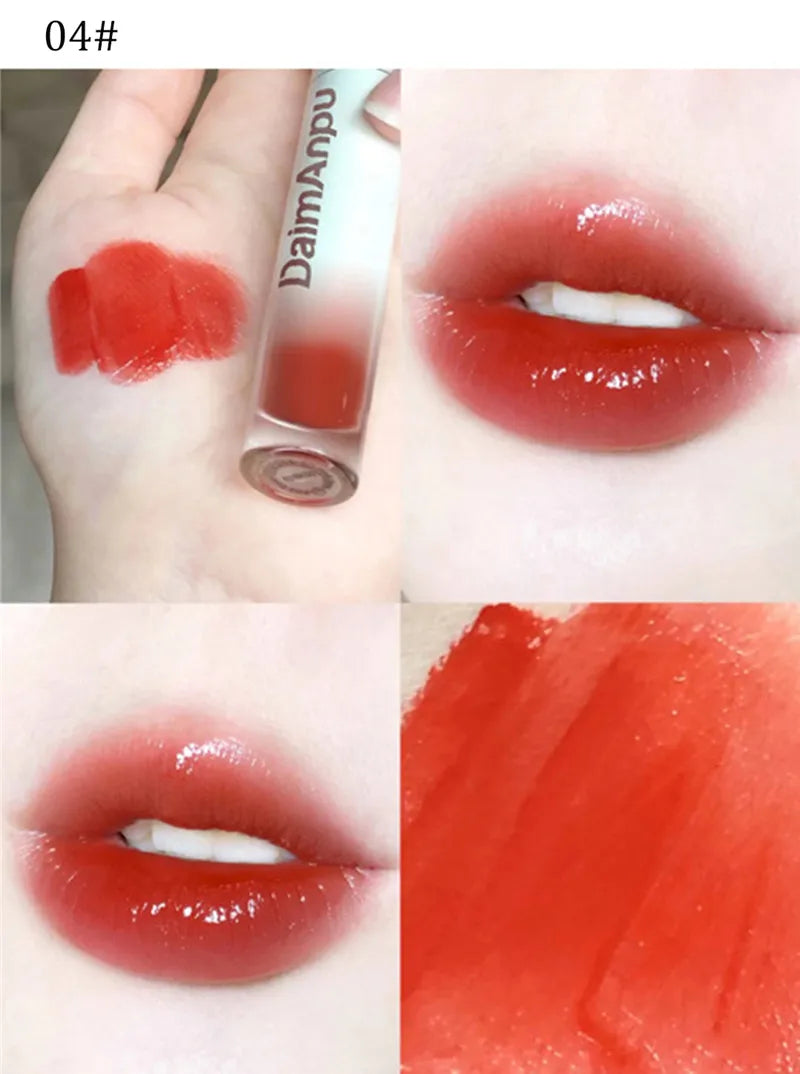 Cute Bear Liquid Lip Gloss Waterproof Non-stick Long Lasting Mirror Water Lip Glaze Lipstick Lip Gloss Beauty Cosmetic Makeup