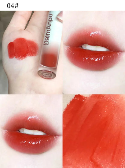 Cute Bear Liquid Lip Gloss Waterproof Non-stick Long Lasting Mirror Water Lip Glaze Lipstick Lip Gloss Beauty Cosmetic Makeup