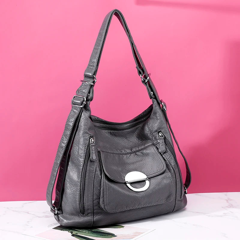 Annmouler Fashion Bag for Women Large Capacity Shoulder Bag Soft Pu Leather Crossbody Bag Pockets Ladies Handbag Tote Purses