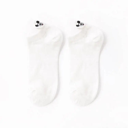 1pair women Boat sock Mickey cute cartoon Japanese Korean sweet Disney cotton socks spring and summer wild short tube socks