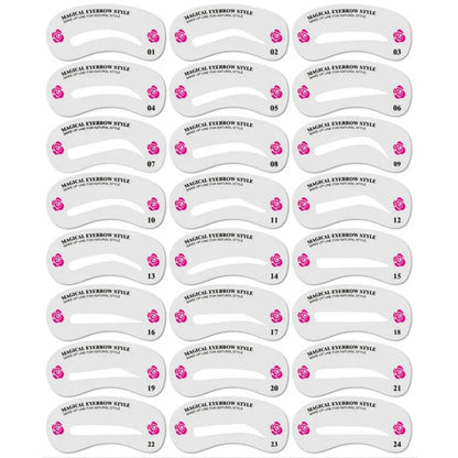 24 Styles Grooming Eyebrow Stencil Kit Makeup Tools DIY Beauty Eyebrow Template Stencil For Women Beauty Tools Accessories