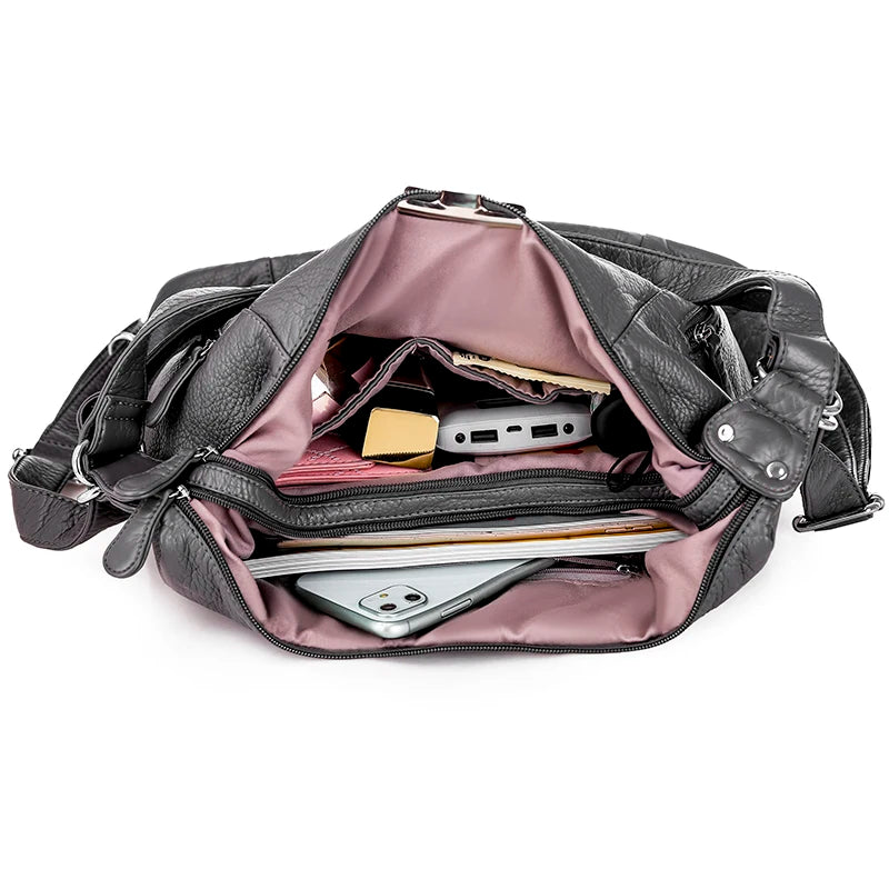 Annmouler Fashion Bag for Women Large Capacity Shoulder Bag Soft Pu Leather Crossbody Bag Pockets Ladies Handbag Tote Purses
