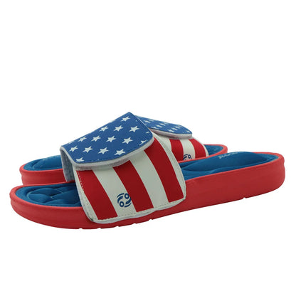 Mens Slippers Breathable Star Striped Memory Foam Indoor Comfortable Flip Flops Beach Sandals Outdoor 2025 New Summer Adjustable