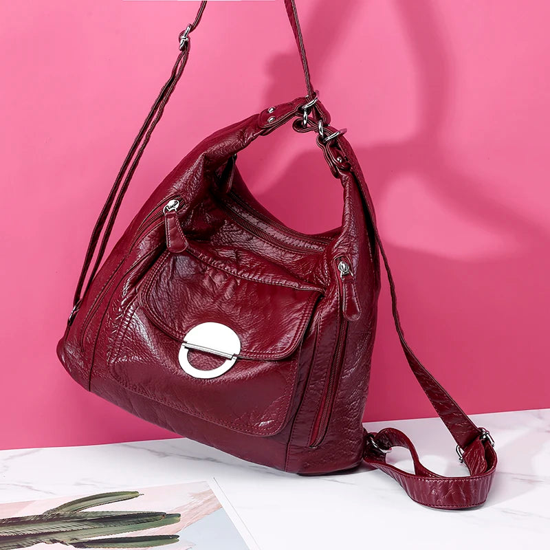 Annmouler Fashion Bag for Women Large Capacity Shoulder Bag Soft Pu Leather Crossbody Bag Pockets Ladies Handbag Tote Purses
