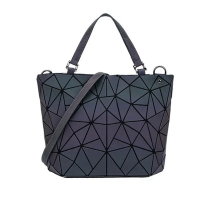 Women Handbags Luxury Geometric Shoulder Bag Set Folding Tote Crossbody Bag Female Handbag for Ladies Luminous Bao Bag Geometric