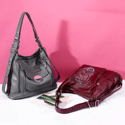 Annmouler Fashion Bag for Women Large Capacity Shoulder Bag Soft Pu Leather Crossbody Bag Pockets Ladies Handbag Tote Purses