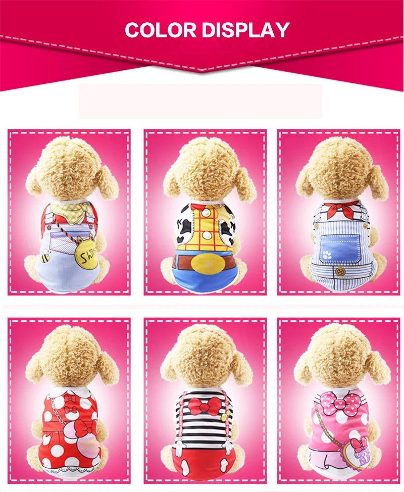 Cute Dog Clothes Summer Autumn Breathable Mesh Soft Puppy Summer Clothes For Small Medium Dog Cat Pet Chihuahua Ropa Para Perros