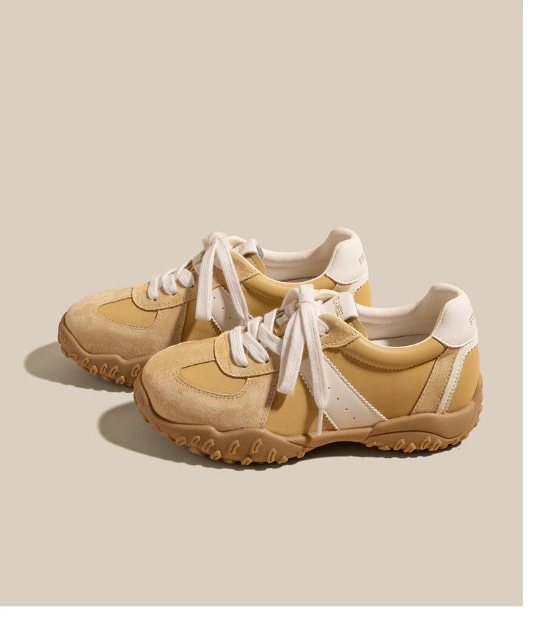 7cm Women Height-increasing Sneakers Breathable Running Casual Sport Vulcanized Sneakers Shoes for Women Sports Yellow Shoes
