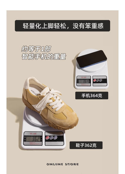 7cm Women Height-increasing Sneakers Breathable Running Casual Sport Vulcanized Sneakers Shoes for Women Sports Yellow Shoes