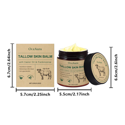 Beef Tallow Moisturizing Balm Wrinkle Remover Brightening Firming Smoothing Repair Fade Fine Lines Soft Facial Nourishing Cream