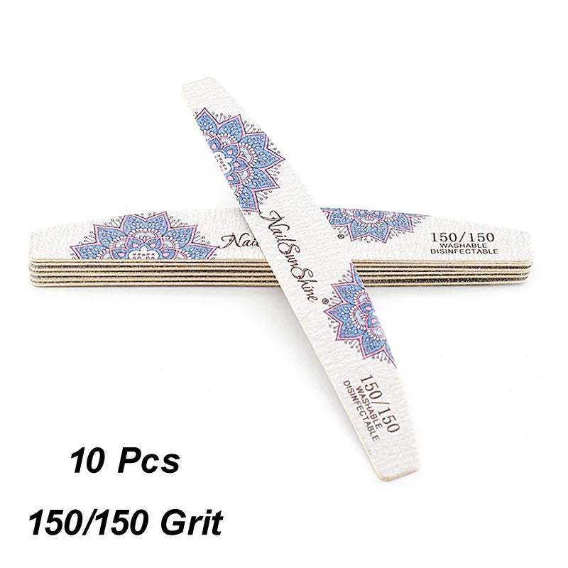 3/5pcs Lot New Nail File Flower Printed Nail Buffer Colorful Lime A Ongle 80/100/150/180/240 Professional Manicure Tools Uñas