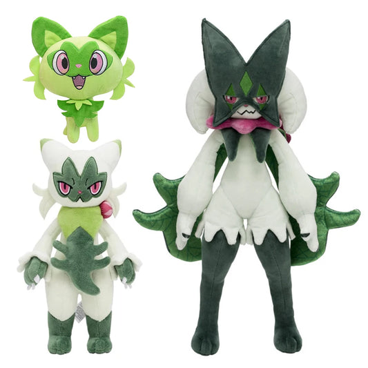 New Sprigatito Evolution Floragato Meowscarada Plush Toy Pokemon Peluche Stuffed Doll Cartoon Animals Cute Cats Birthday Gifts
