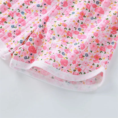 Girls Summer Clothes Sets New Baby Sleeveless Tops Shorts 2 Pieces Suit Girls Square Collar Clothing Set Kids Cotton Clothes