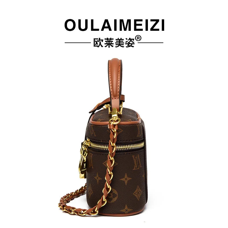 Structured Box Bucket Bag for Women Minimalist Crossbody Purse Elegant Shoulder Hand