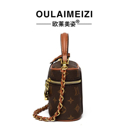 Structured Box Bucket Bag for Women Minimalist Crossbody Purse Elegant Shoulder Hand