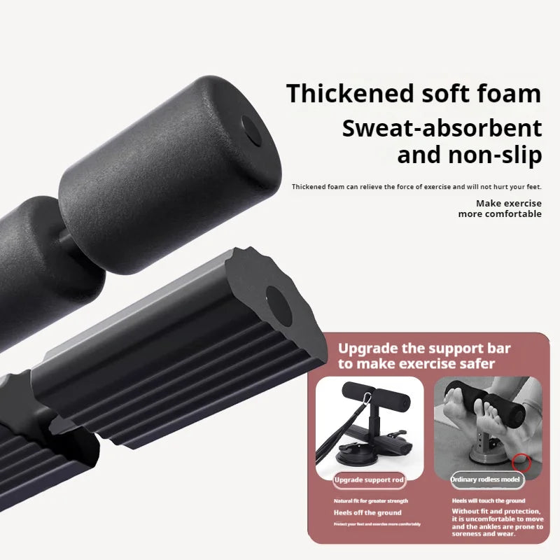 Abdominal Muscle Exerciser with Resistance Band Sit-up Aid Gym Equipment for Home Pelvic Muscle Trainer Exercise Bodybuilding