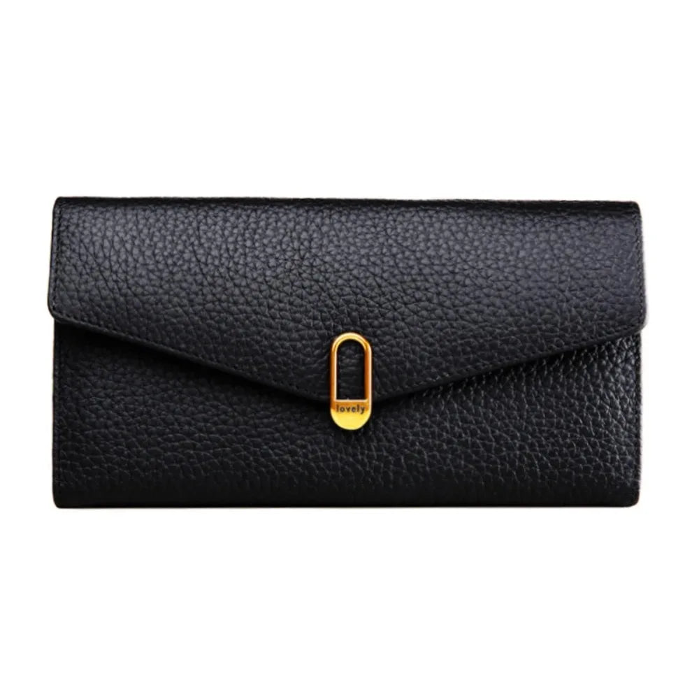 Genuine Leather Women's Wallets	Long Handbags Luxury Designer Purses for Women Credit	Card Holder Wallet Carteras Para Mujer