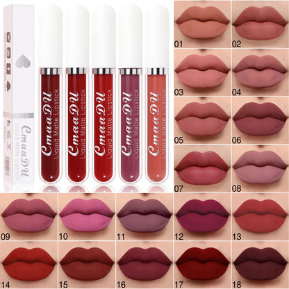 1/3pcs Matte Lipstick Set Liquid Waterproof Velvet Sexy Red Lip Gloss Kit Makeup Lasting Non-stick Cup Lip Tint Beauty Cosmetics
