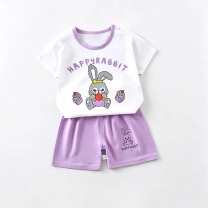 Kids Clothes Set Baby Boy/Girl T-Shirt + Shorts Summer Clothing Cotton Cartoon Casual Boys Tracksuit Children Baby Clothes Set