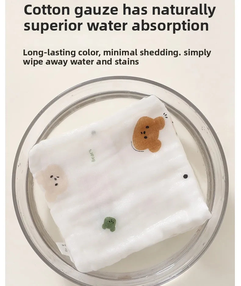 2PCS.Newborn 100% Cotton Gauze Burp Cloths—Ultra-Soft Baby Washcloths.Breathable,skin-friendly, super absorbent&easy to clean.