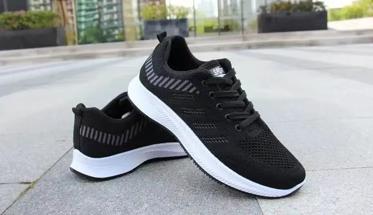 2025 Summer Unisex Mesh Casual Sneakers Outdoor Breathable Light Lace Up Casual Shoes for Men Flat Walking Training Sports Shoes