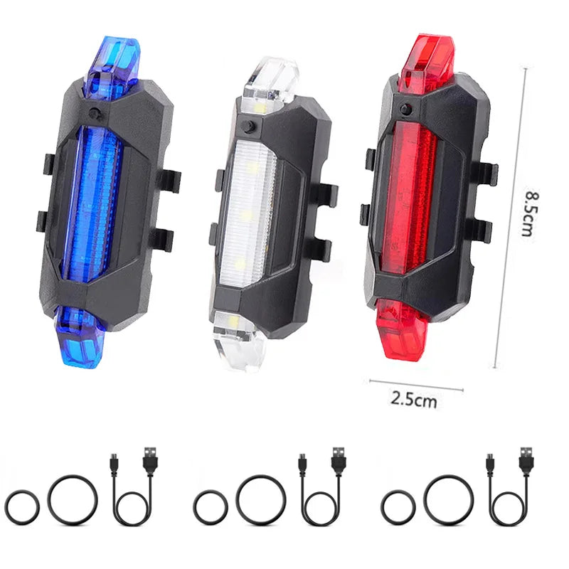 Cycling Bicycle Front Rear Light /Set Bike Defense Flashlight Stick MTB Waterproof Taillight LED Lantern Bicycle Accessories