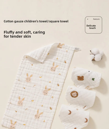 2PCS.Newborn 100% Cotton Gauze Burp Cloths—Ultra-Soft Baby Washcloths.Breathable,skin-friendly, super absorbent&easy to clean.