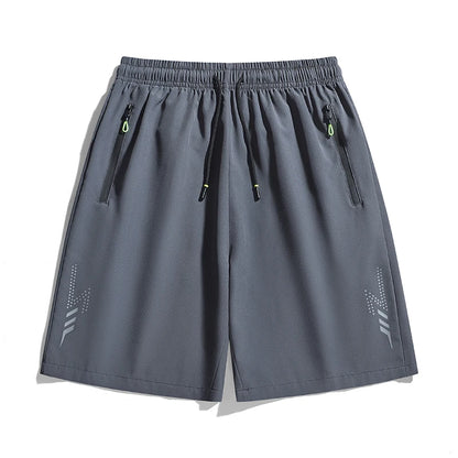 Men's Quick Dry Running Shorts with Drawstring and Zip Pockets - Ideal for Athletic Workouts and Gym Sessions