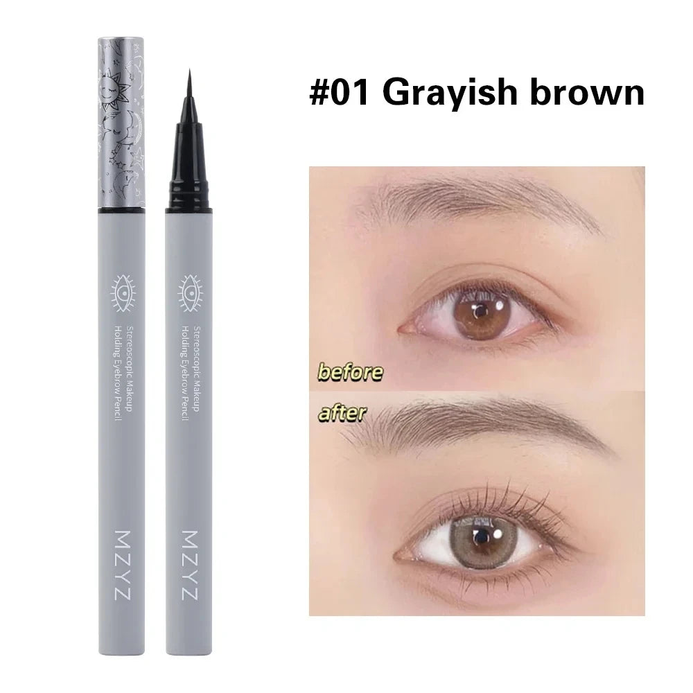 1PCS Ultra-fine Head Smooth Eyebrow Pencil Outline Shadow Lying Silkworm Eyeliner Waterproof Non-smudge Lasting Liquid Brow Pen