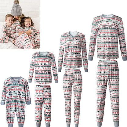 2024 Christmas Family Matching Pajamas New Year Xmas Father Mother Kids Baby Clothes Set Dad Mom And Daughter Son Pyjamas Outfit