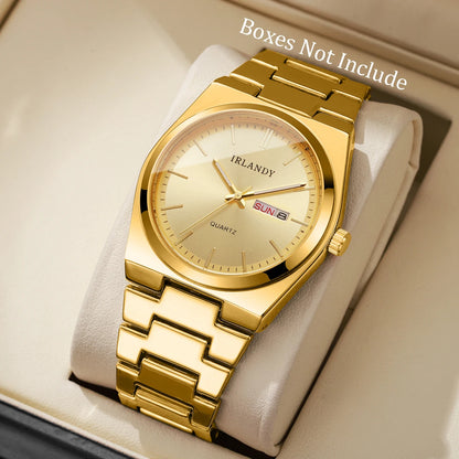 Luxury Men Business Watches Calendar Quartz Wristwatches For Mens Clock Reloj Hombre（Without Box）