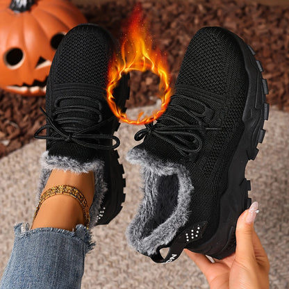Sneakers Women's Winter Warm Sports Shoes Non Slip Soles Suitable for Cold Weather Outdoor Walking Sports Shoes Ladies Sneakers