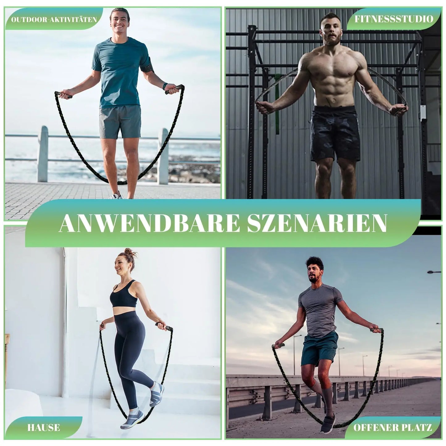 25 mm*3 M Weighted Jump Rope For Fitness Heavy Jump Rope 10ft  Women Men Workout Battle Ropes Fitness Training Skipping Rope