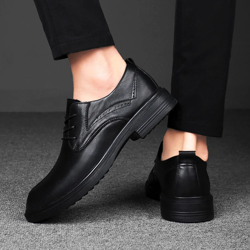 Genuine Leather Male Oxford Shoes Business Formal Wear Casual Shoes New Arrival Mens Derby Shoes Leisure Walk Gentleman Footwear