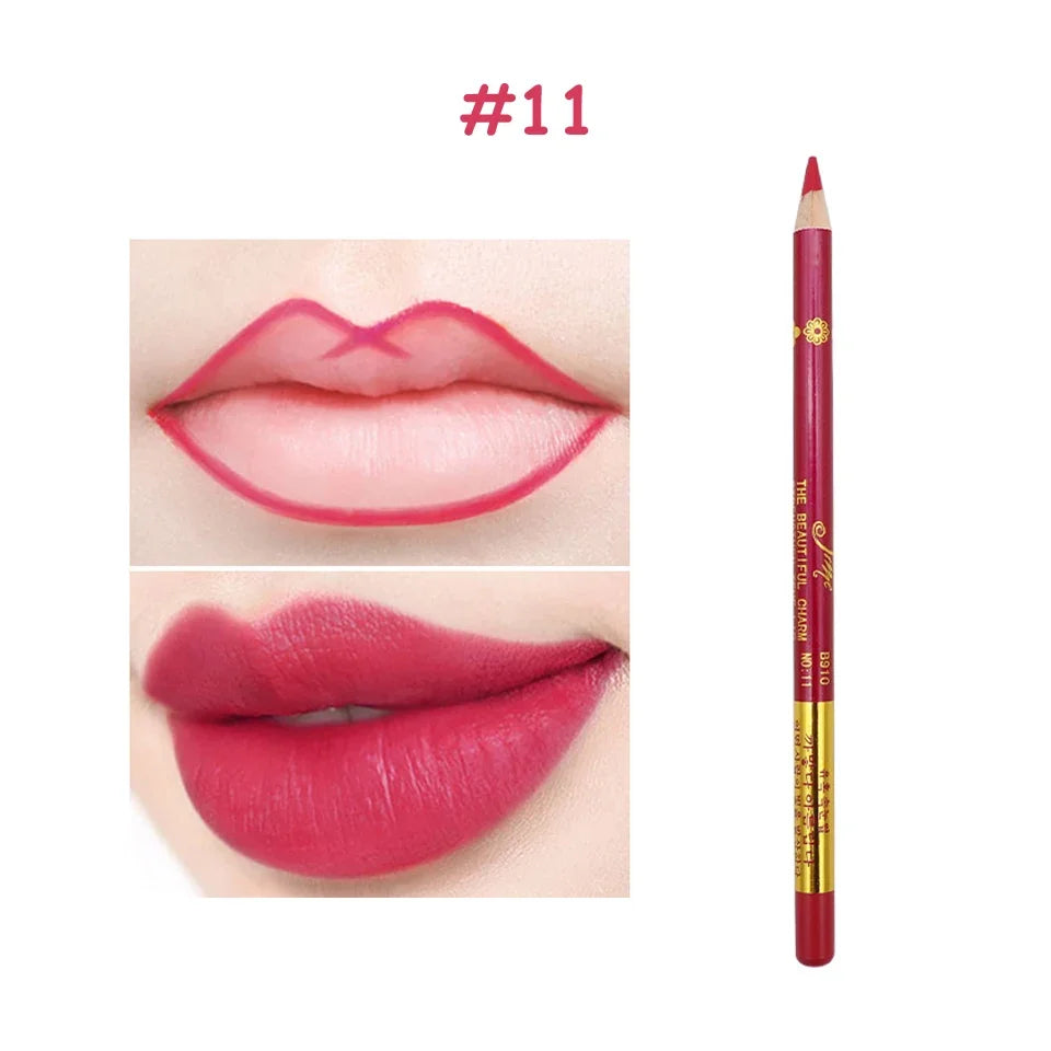 1PC Waterproof Matte Lip Line Pen For Lips Eyeliner Blush Makeup Longlasting Tattoo Lipstick Sketch Dye Tint Liner Pencil