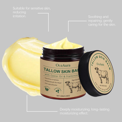 Beef Tallow Moisturizing Balm Wrinkle Remover Brightening Firming Smoothing Repair Fade Fine Lines Soft Facial Nourishing Cream