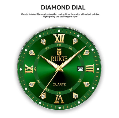 RUIGE Fashion Men's Watch Roman Scale Minimalist Men's Famous Watch Night Glow Waterproof Trendy Watch