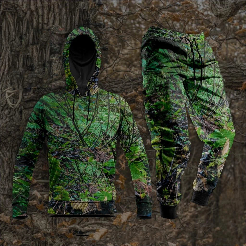 Forest Camouflage 3D Print Hoodies Pants Sets Men's Autumn Sweatshirts Sweatpants Two Piece Suits Outdoor Tracksuit Man Clothing