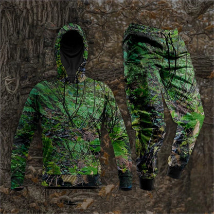 Forest Camouflage 3D Print Hoodies Pants Sets Men's Autumn Sweatshirts Sweatpants Two Piece Suits Outdoor Tracksuit Man Clothing