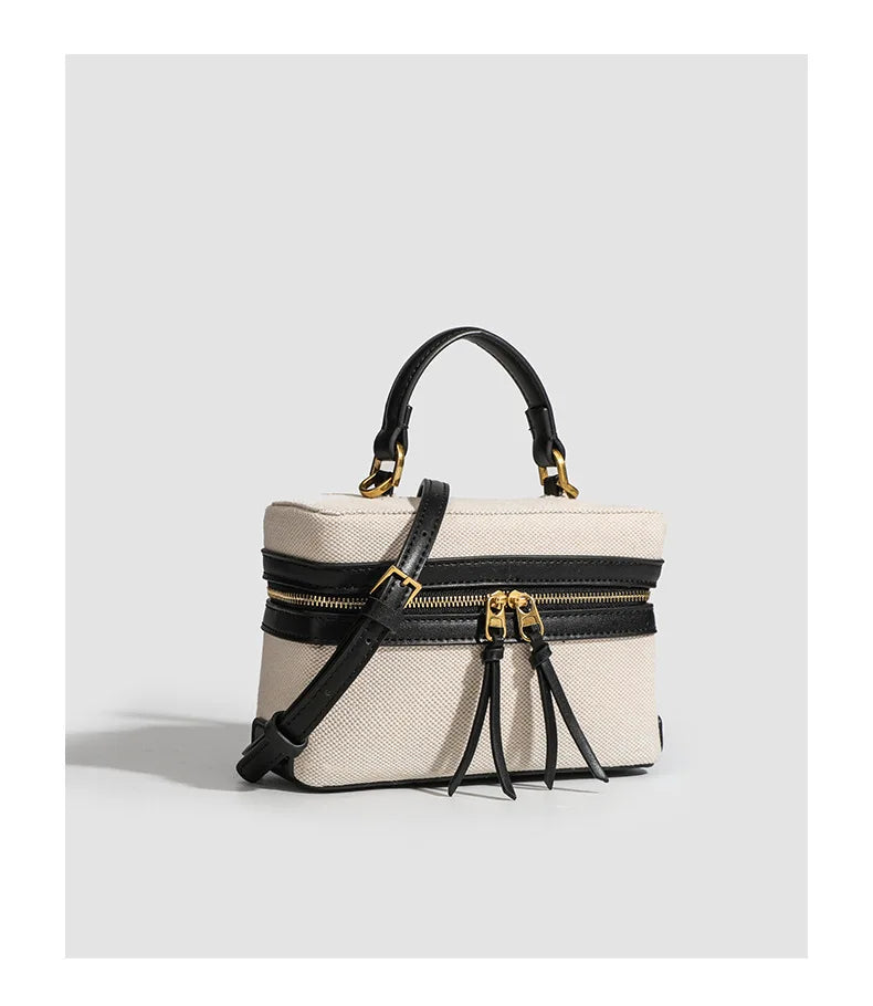 Fashion Box Women Handbags Designer Thick Canvas Shoulder Crossbody Bags Casual Spring And Summer Small Purses 2024 Bolso Mujer