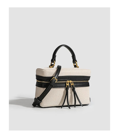 Fashion Box Women Handbags Designer Thick Canvas Shoulder Crossbody Bags Casual Spring And Summer Small Purses 2024 Bolso Mujer