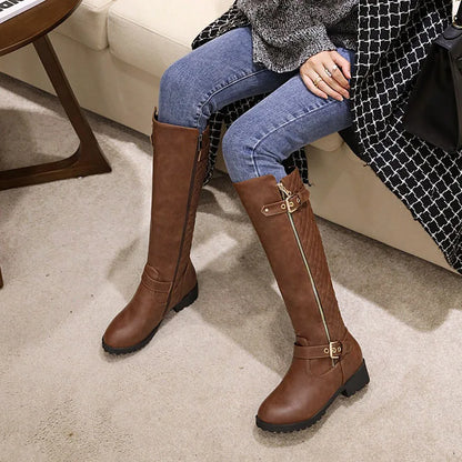 Winter Women Shoes Long Boots Sexy Woman Motorcycle Booties Custom Platform High Heels Knee High Boots Women Botas WSH5429