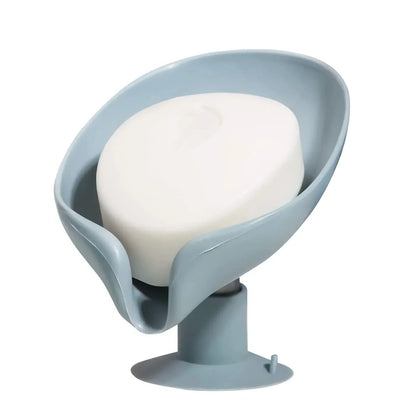 Drain Soap Holder Leaf Shape Soap Box Suction Cup Tray Drying Rack for Shower Sponge Container Kitchen Bathroom Accessories