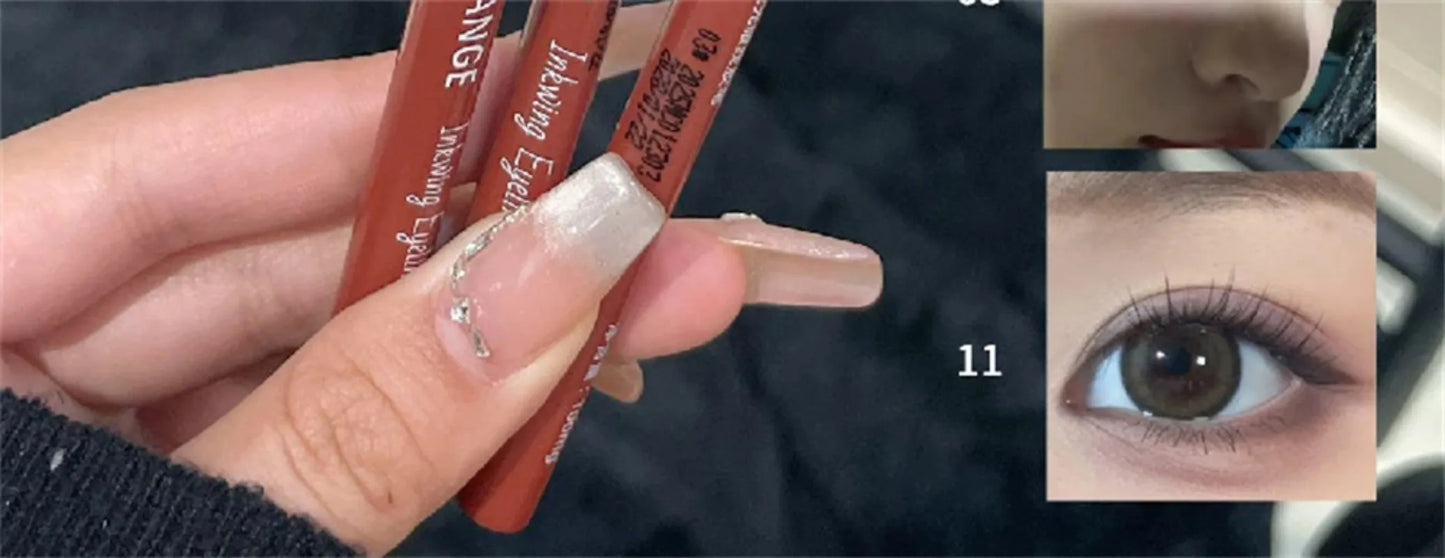 12 Colors Eyeliner Pencil Smooth Wine Red Soft High Pigment Eye Liner Pen Waterproof Matte Aegyosal Lying Silkworm Eyes Makeup
