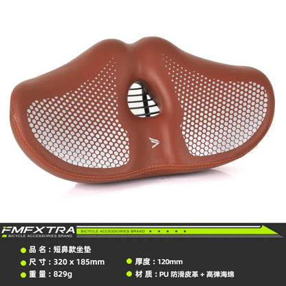 Noseless Bike Seat Cushion for Men Women Extra Padding Comfort Wide Bicycle Seat Oversized Comfortable Saddle for Peloton Bikes