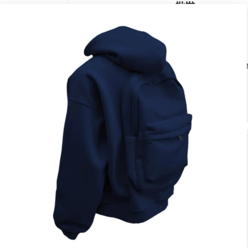New Outdoors backpack Men's Sports and Leisure Loose Hooded Zipper Sweatshirt Traveler cardigan Jacket