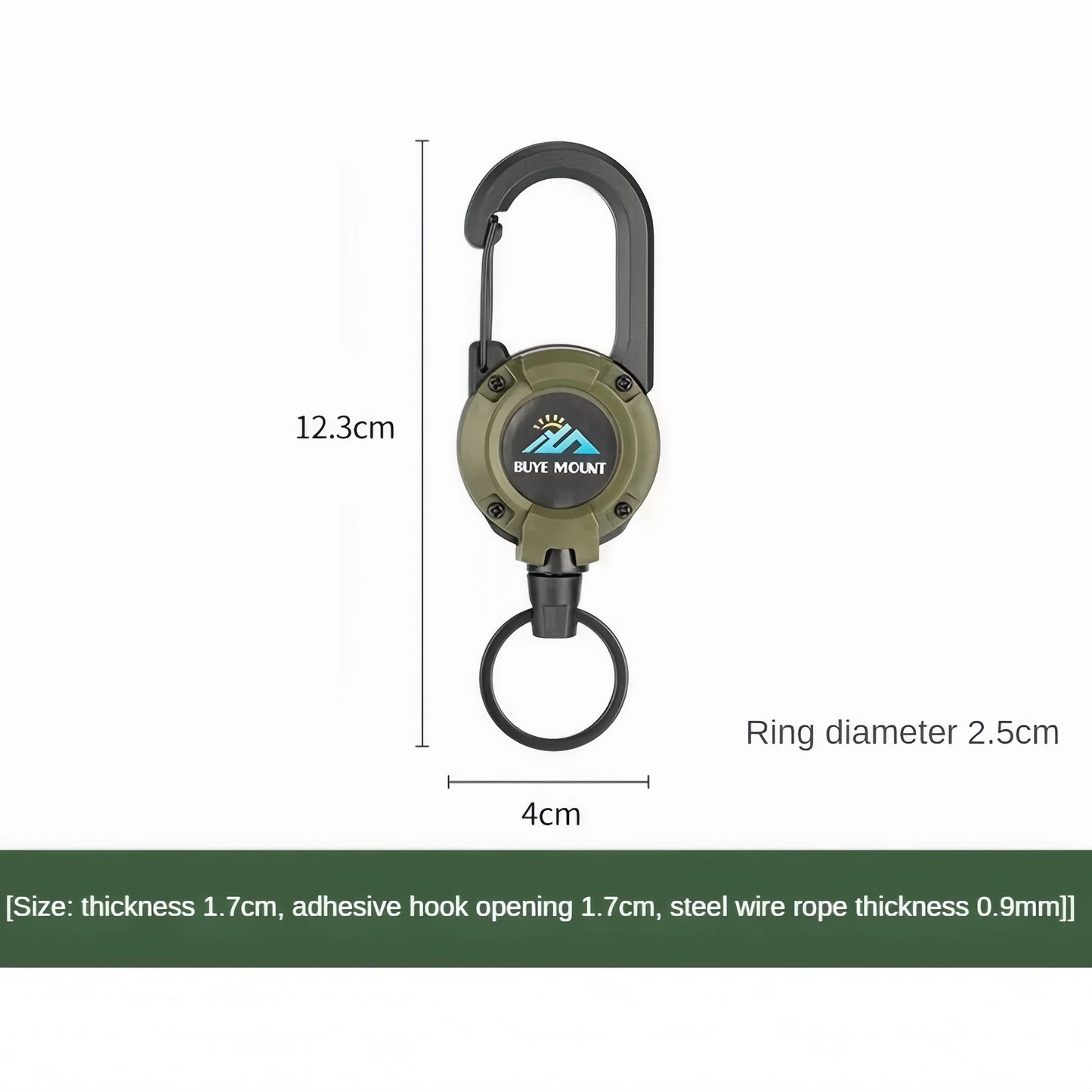 Portable Retractable Keychain with Steel Wire Rope,Outdoor Tactical Anti-Loss Buckle for Camping Gear & EDC Accessories