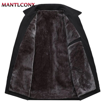 Winter Solid Color Men's Blazers Jacket Thicken Warm Parkas Men's Winter Coat Casual Business Jacket Male Office Dress Coat 3XL